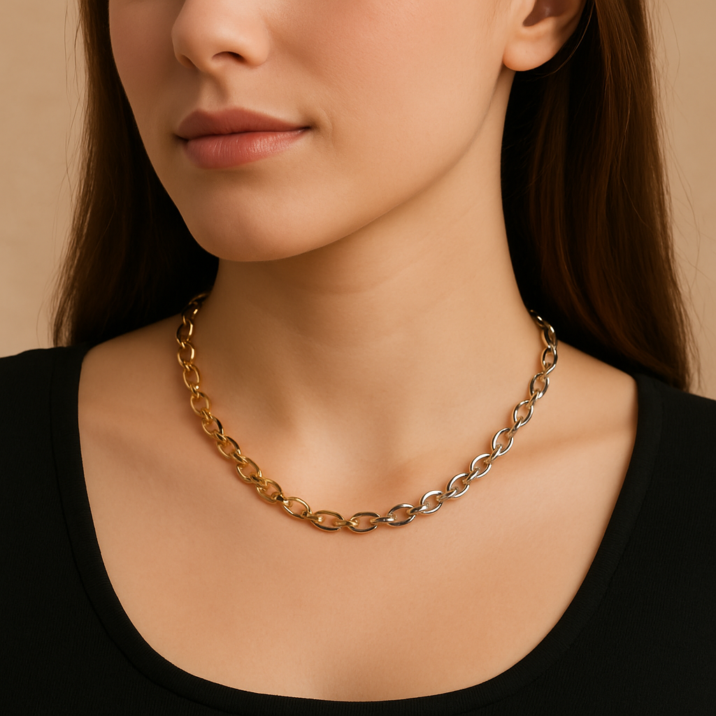 two tone necklace
