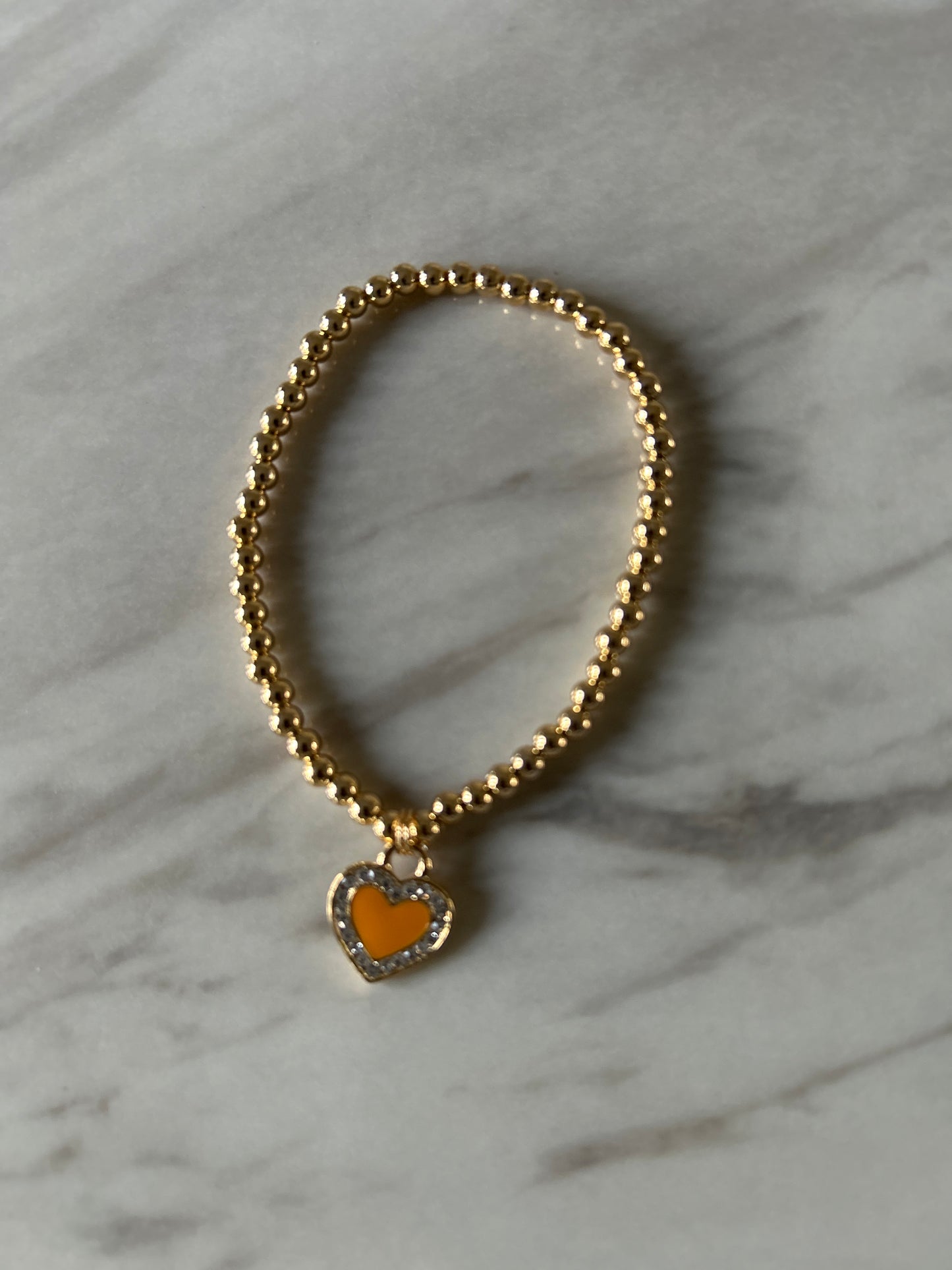 Gold plated heart bracelet