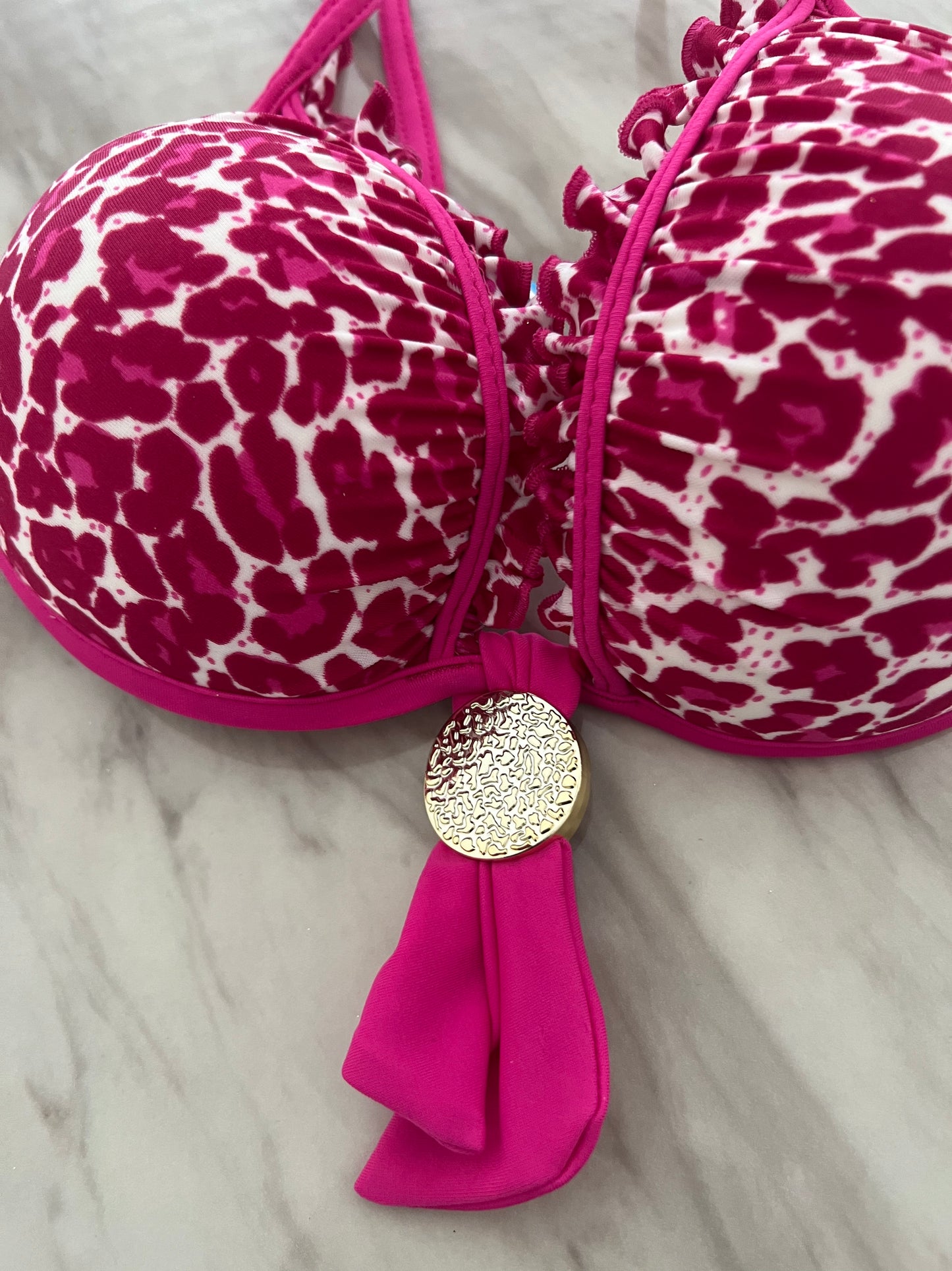 Leopard Pink Bikini Swimsuit