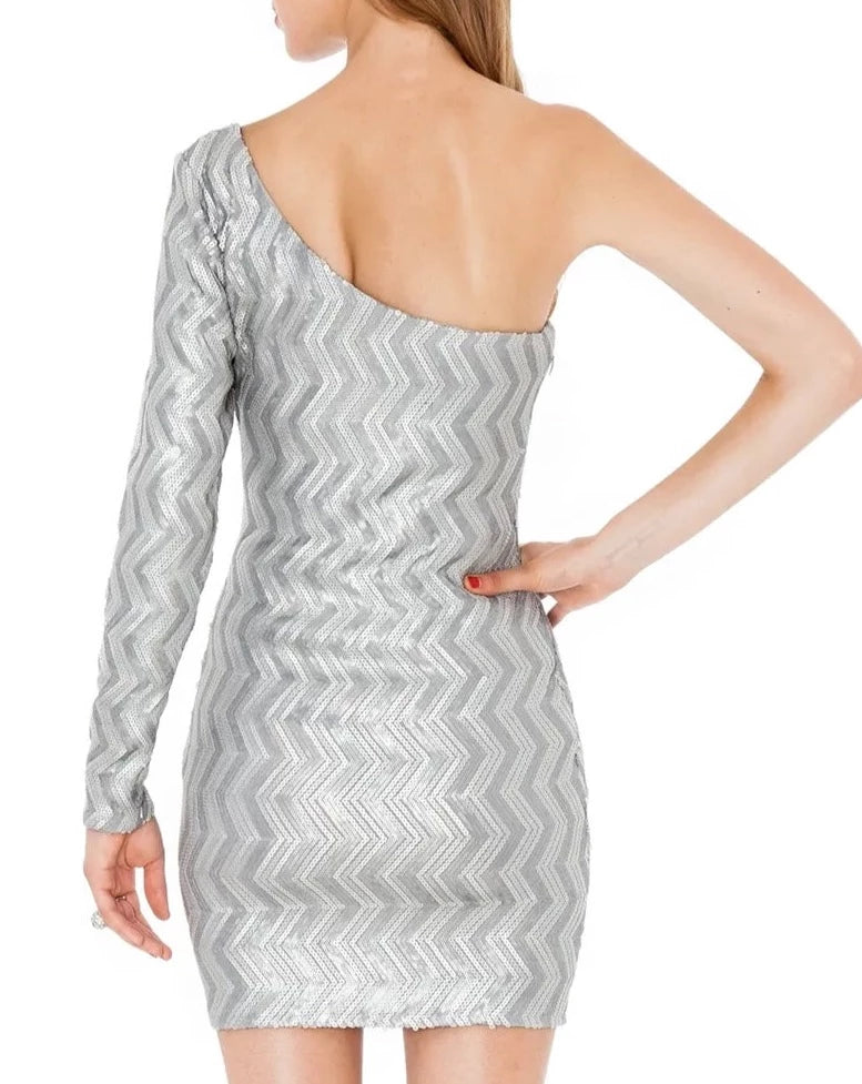 Single Sleeve Mini Dress