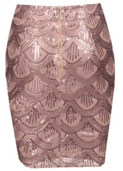 Scallop Sequin Skirt
