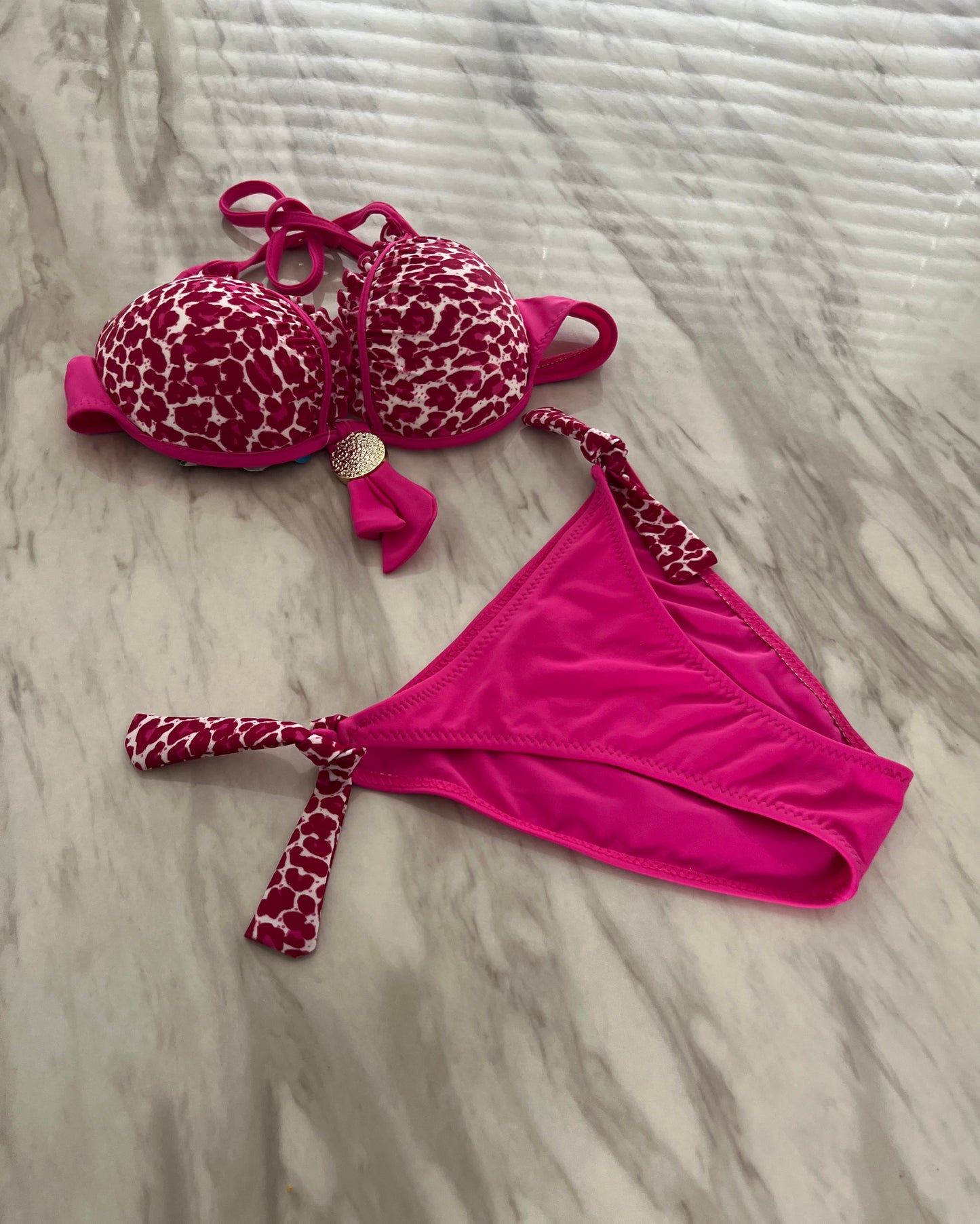 Leopard Pink Bikini Swimsuit