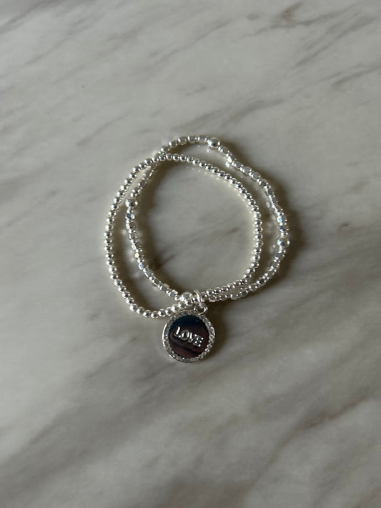 SEMI PRECIOUS 4MM STONE BRACELET WITH A