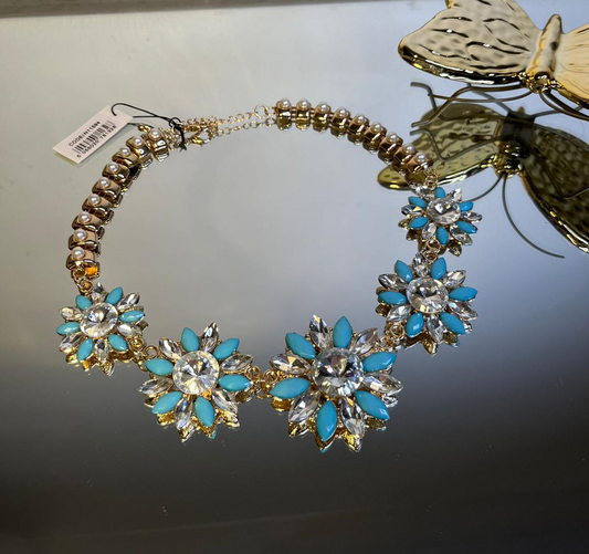 Beautiful floral statement necklace