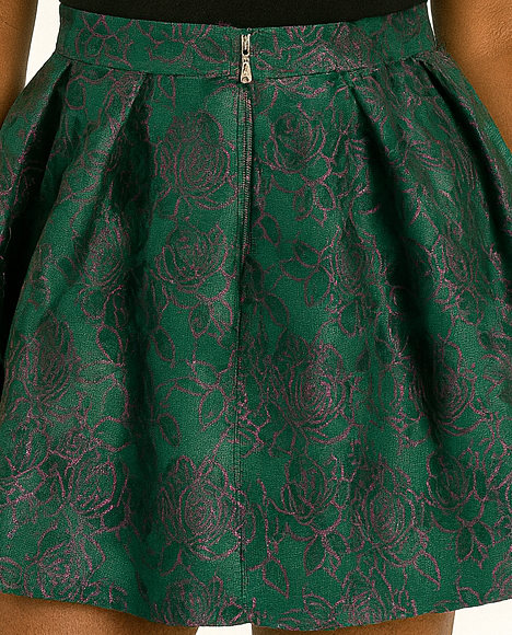 floral A-line skirt