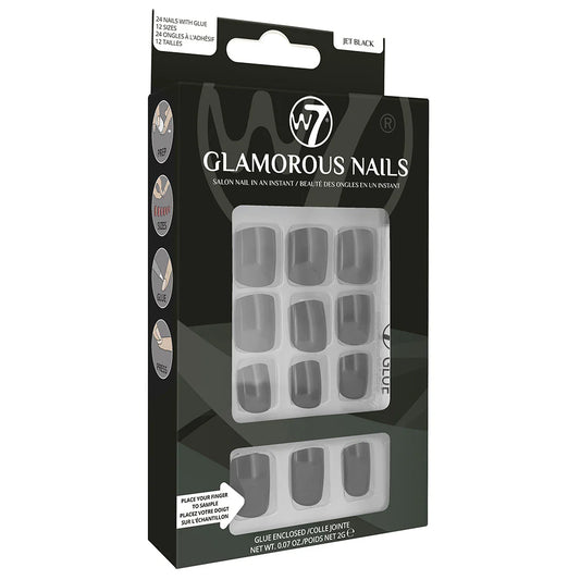 W7 Glamorous Nail Set In Jet Black