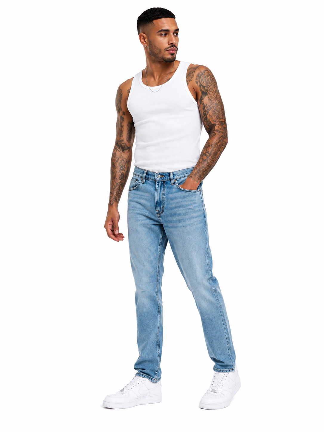VOI London Men’s Everyday Straight Fit Denim Jeans