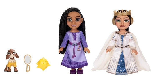 Disney Wish 6" / 15cm Asha, Queen Amaya Petite Fashion Doll Gift Set.
