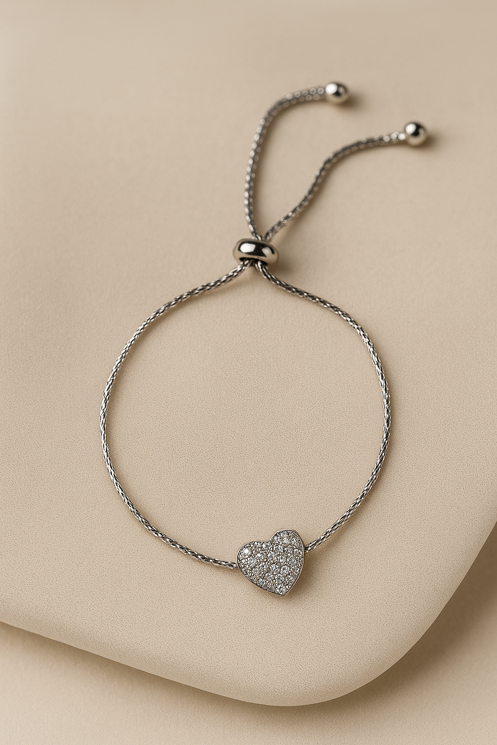 silver heart bracelet