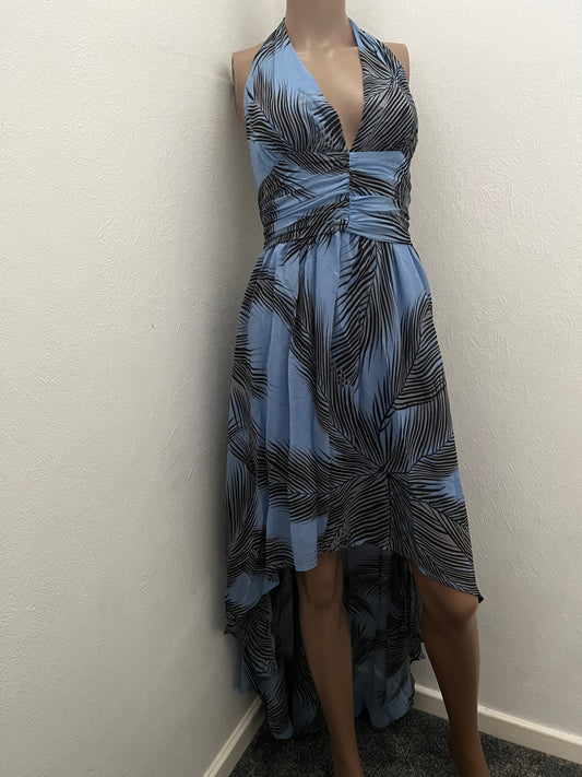 Short Long Maxi Palm Leaves Dress