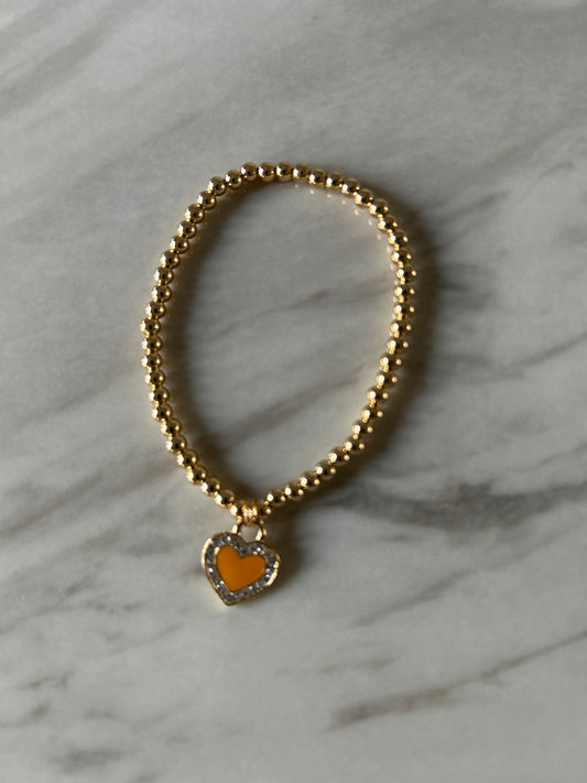 Gold plated heart bracelet