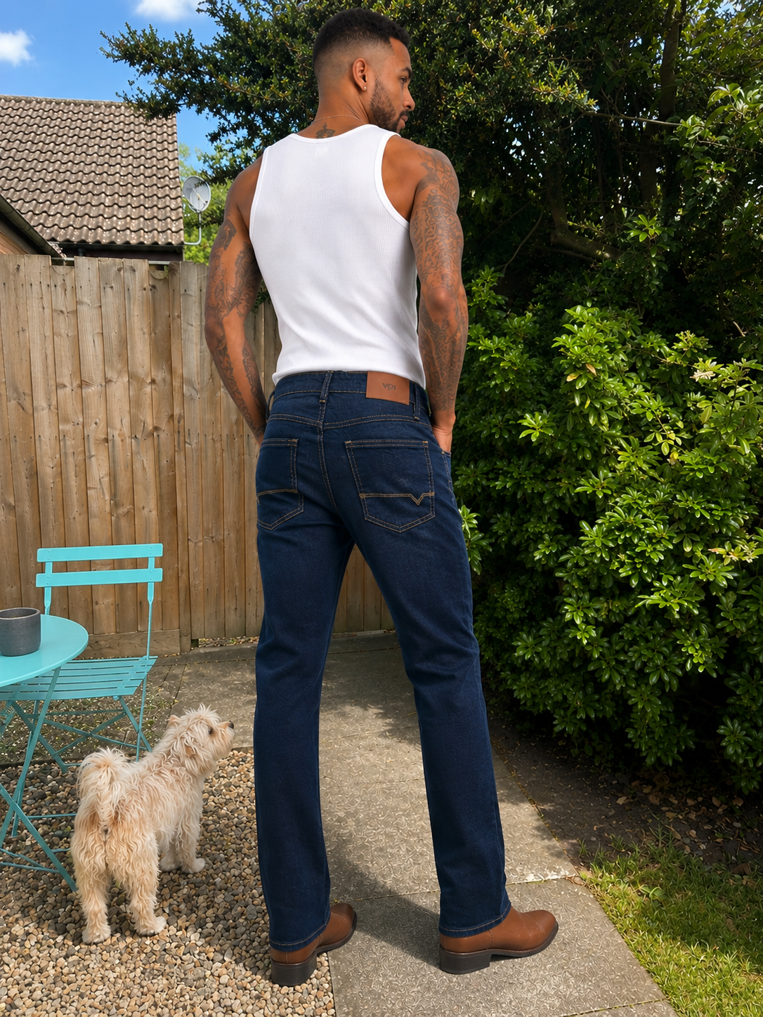 VOI London Men’s Everyday Straight Fit Denim Jeans