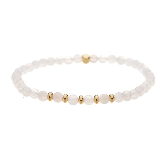 MOONSTONE SEMI PRECIOUS 4MM STONE BRACELET