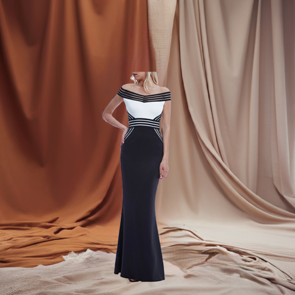 BARDOT CONTRAST MAXI DRESS