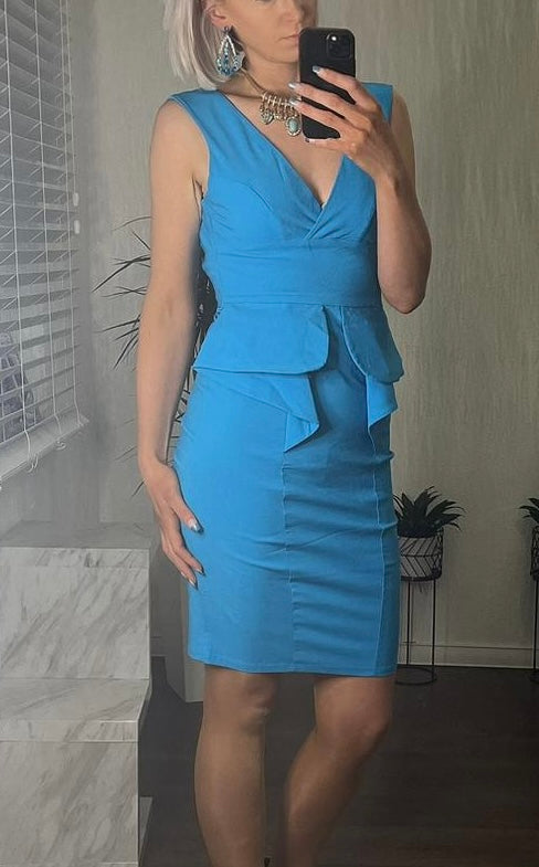 V Neck MIDI Dress