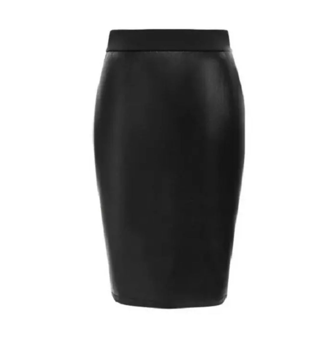 Leatherette Midi Skirt