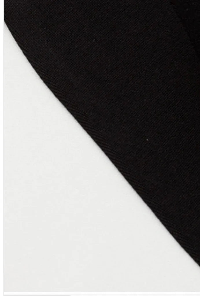 V-Neck Shoulder Cut Out Contrast Mini Dress