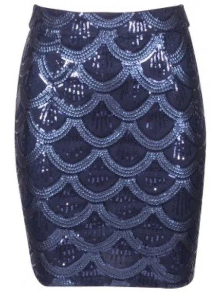 Scallop Sequin Skirt