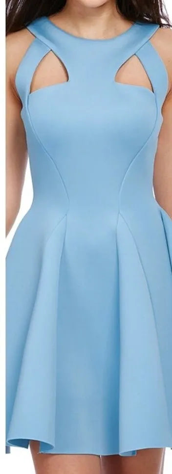 Cut-out Structured Skater Dress