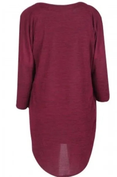Cross Over Dipped Hem Top