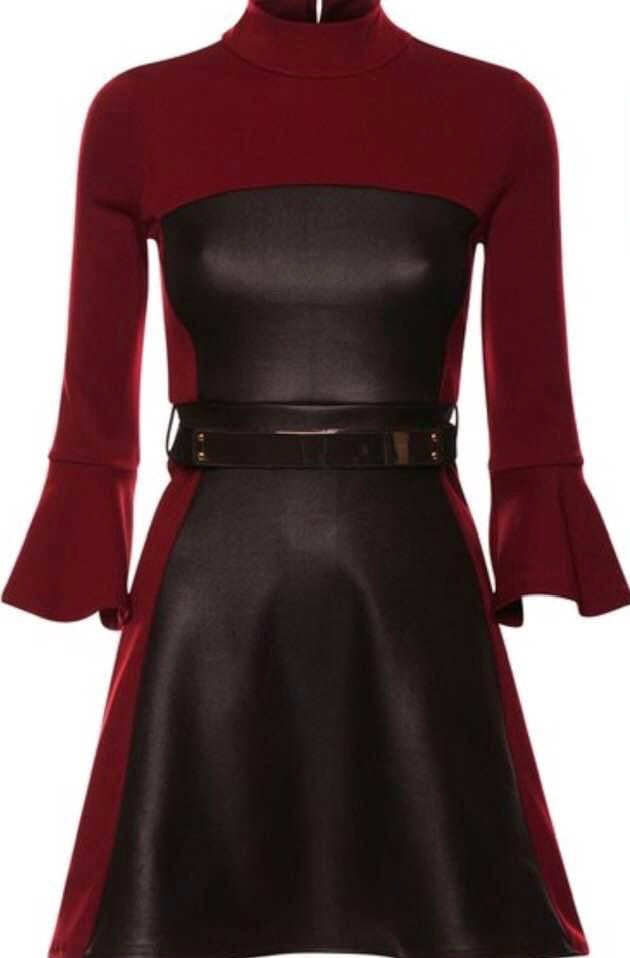 Wet Look Skater Dress