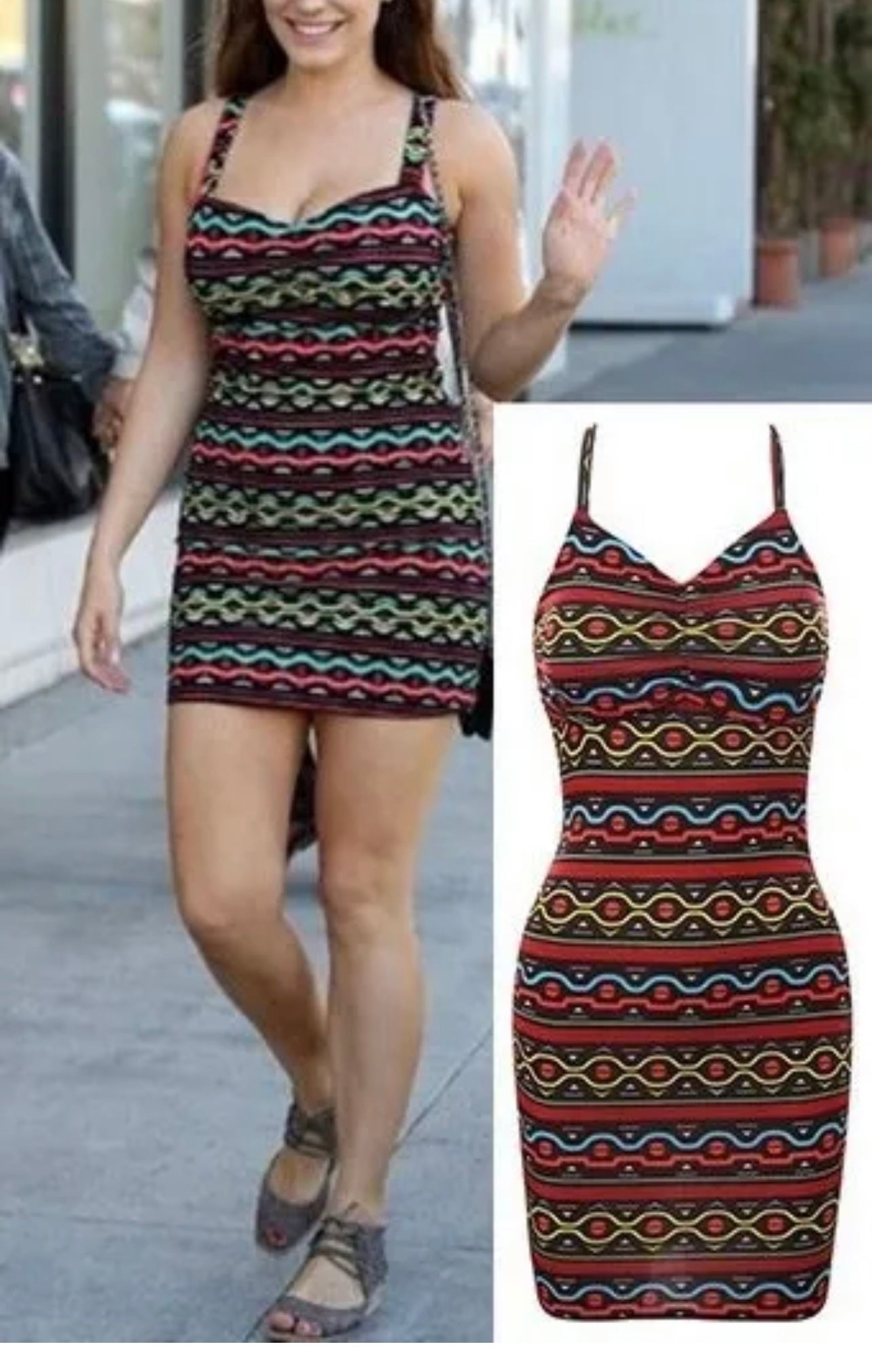 Aztec Print Mini Summer Dress