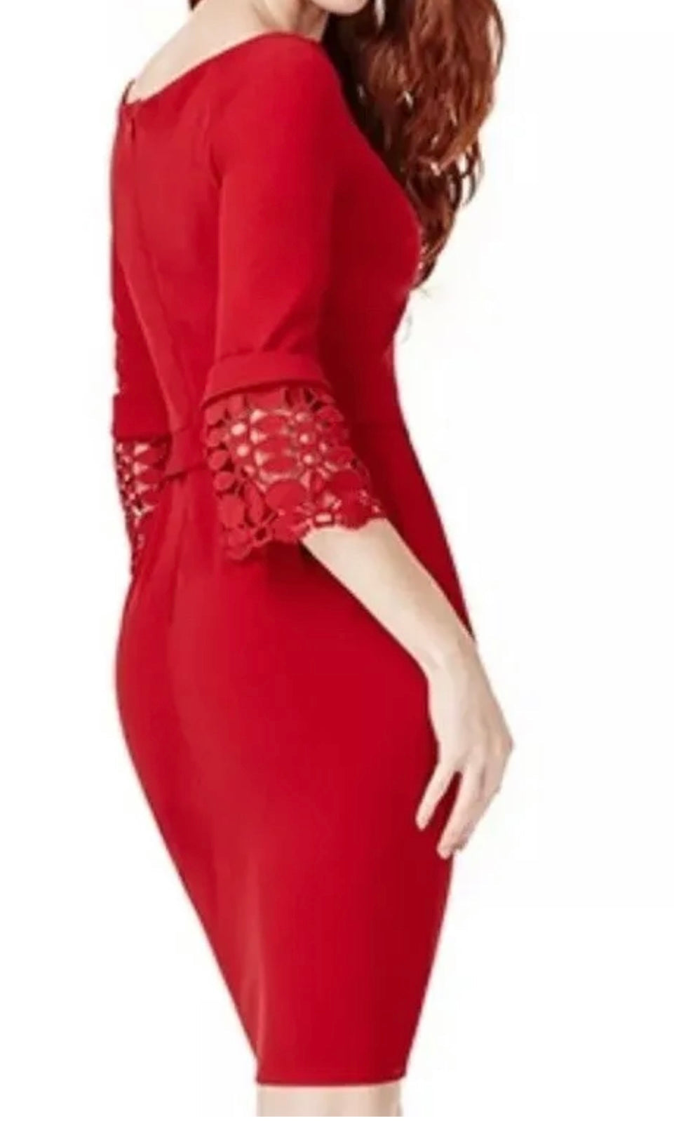 Tulip Mini Dress With Lace Sleeves